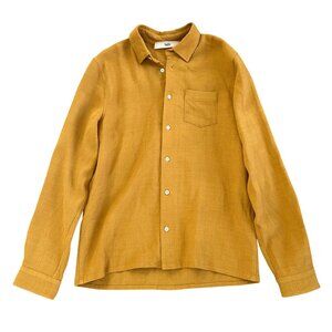 Séfr Men's Sz Medium Mustard Yellow Long Sleeve Shirt